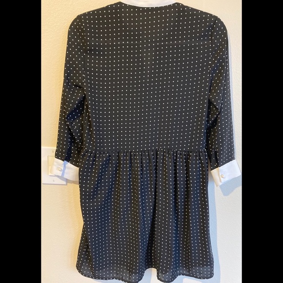 Zara Polka Dot Dress Black and White - Picture 5 of 6